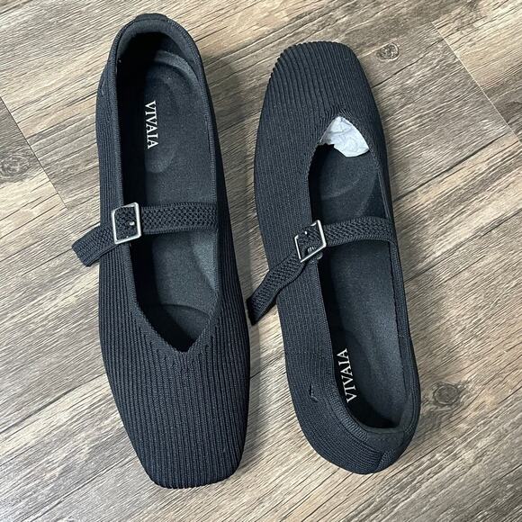 VIVAIA Margot Mary Jane Women Flat Shoes Slip on Square-Toe   Size 41/41.5‎ - Picture 6 of 7